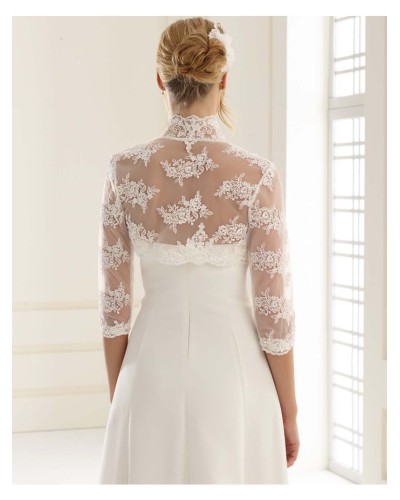 Bolero da Sposa in pizzo a manica 3/4 modello E106